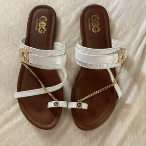 GBG white sandals  (size 8.5)
